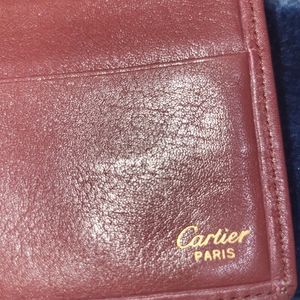 Cartier Bordeaux Leather BiFold Long Wallet